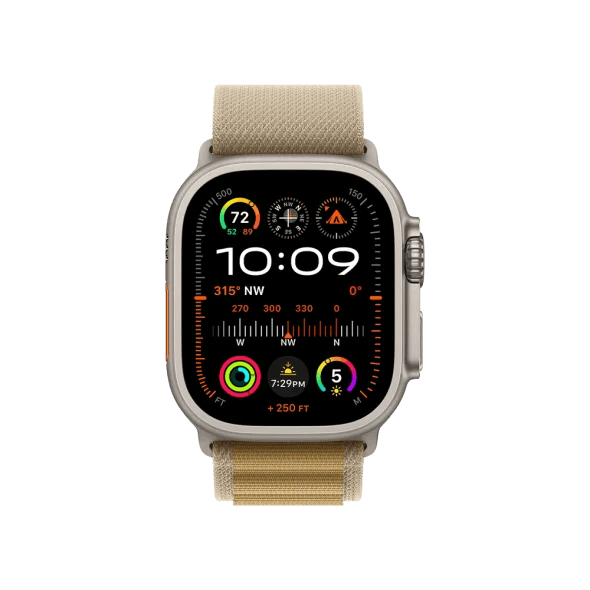 Смарт-годинник Apple Watch Ultra 2 GPS + Cellular 49mm Natural Titan. Case w. Tan Alpine Loop - Medium (MX4F3)