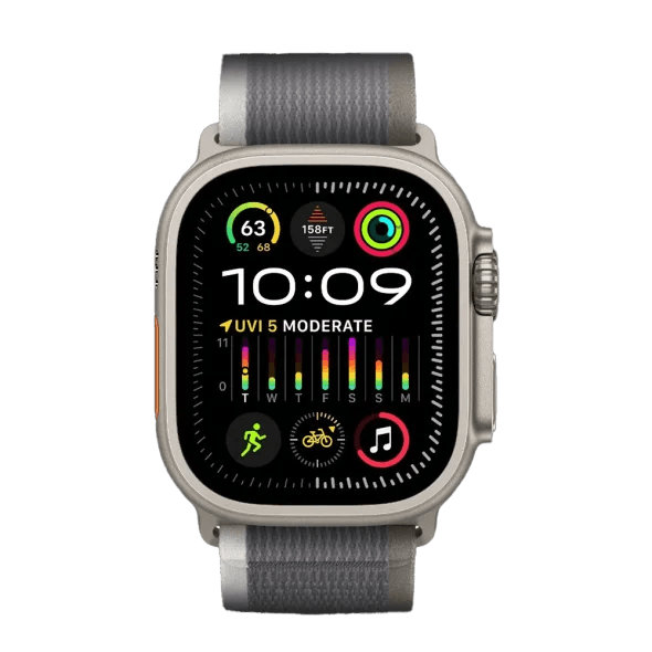 Смарт-годинник Apple Watch Ultra 2 GPS + Cellular 49mm Titanium Case with Green/Gray Trail Loop - S/M (MRF33)