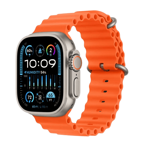 Смарт-годинник Apple Watch Ultra 2 GPS + Cellular 49mm Titanium Case with Orange Ocean Band (MREH3) 2