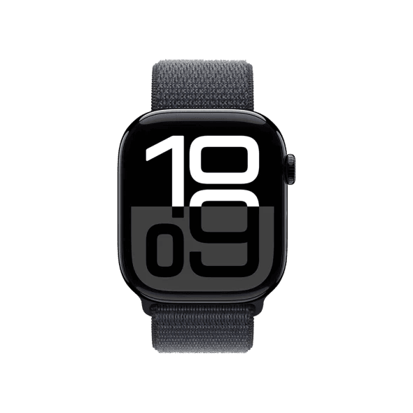 Смарт-годинник Apple Watch Series 10 GPS + Cellular 42mm Jet Black Aluminum Case w. Ink S. Loop (MWX83)