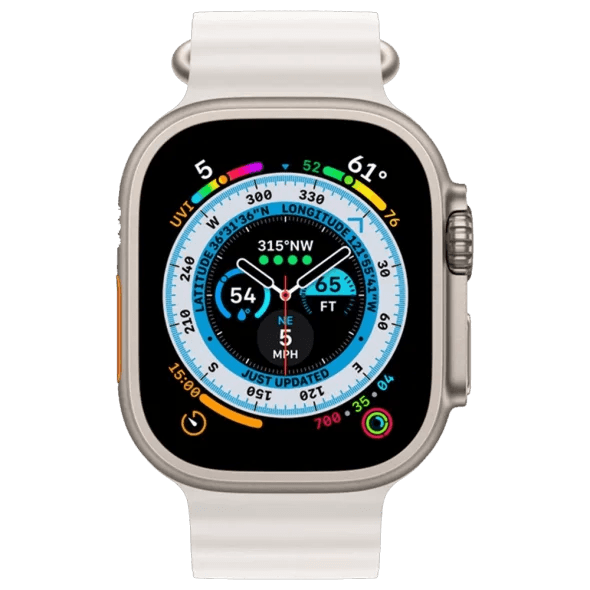 Смарт-годинник Apple Watch Ultra GPS + Cellular 49mm Titanium Case with White Ocean Band (MNH83/MNHF3) 2