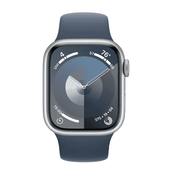 Смарт-годинник Apple Watch Series 9 GPS 41mm Silver Aluminum Case w. Storm Blue S. Band - S/M (MR903) 2