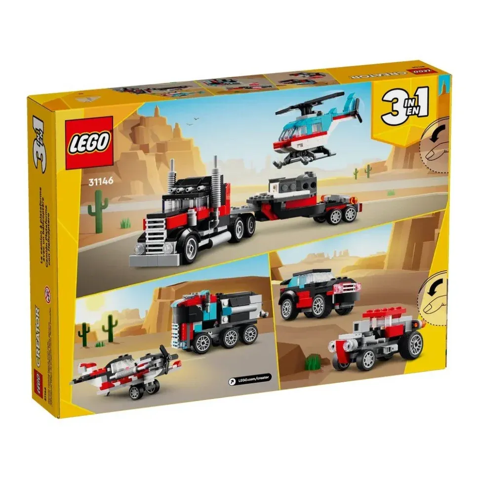 Конструктор Бортова вантажівка з вертольотом LEGO 31146, 270 деталей 2