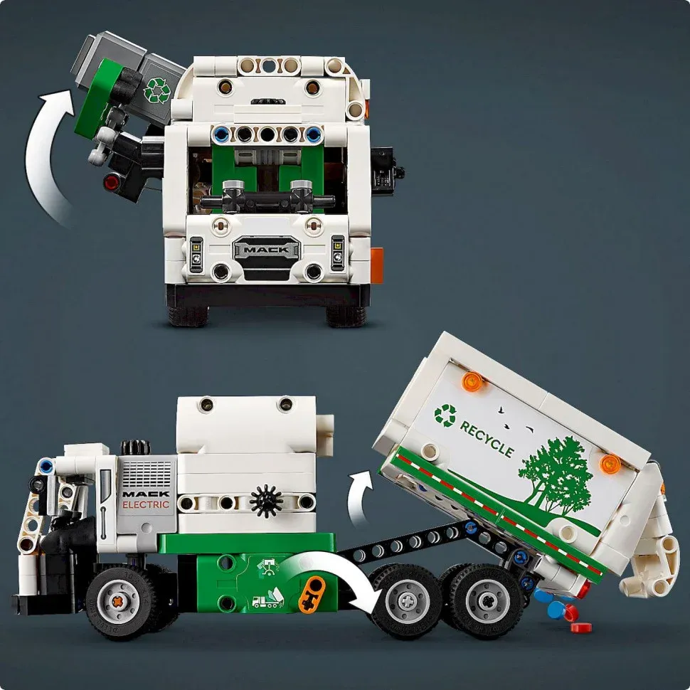 Конструктор Сміттєвоз Mack LR Electric LEGO Technic 42167, 503 деталі 3