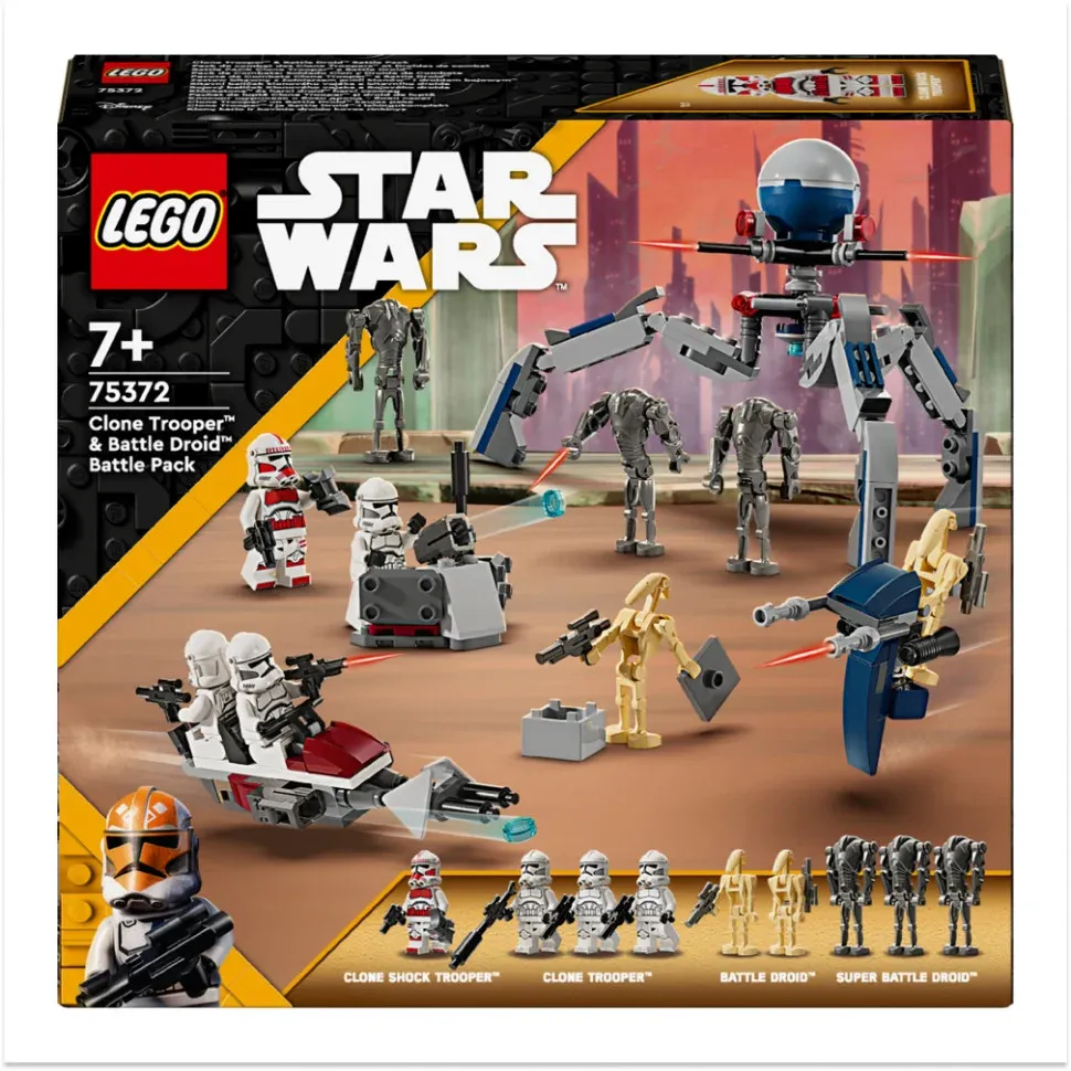 Конструктор LEGO Star Wars Клони-піхотинці й Бойовий дроїд Бойовий набір 75372, 215 деталей