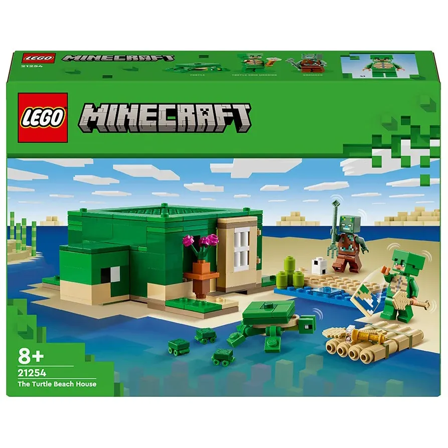 Конструктор Lego Minecraft Пляжний будинок у формі черепахи 21254, 234 деталі