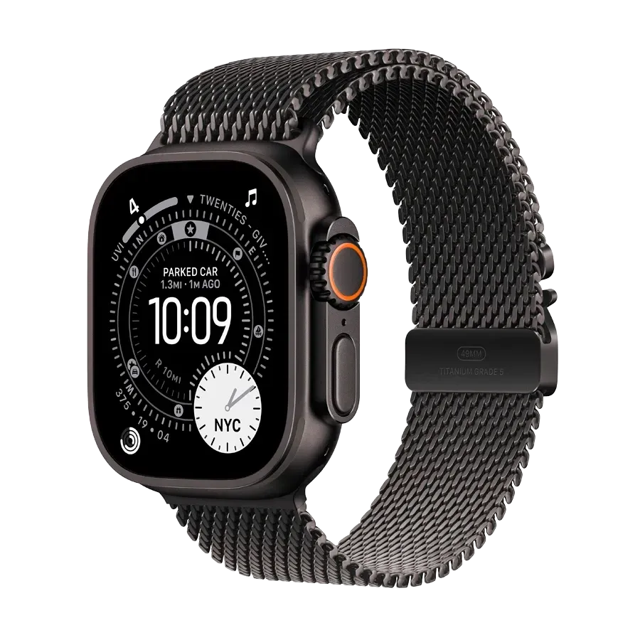 Смарт-годинник Apple Watch Ultra 3, Black Titanium Milanese Loop, L, 49mm, Чорний