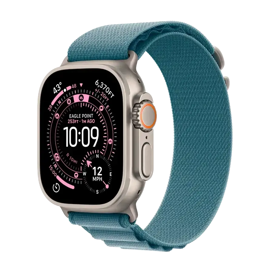 Смарт-годинник Apple Watch Ultra 3, Light Blue Alpine Loop, Розмір L, 49mm, Natural