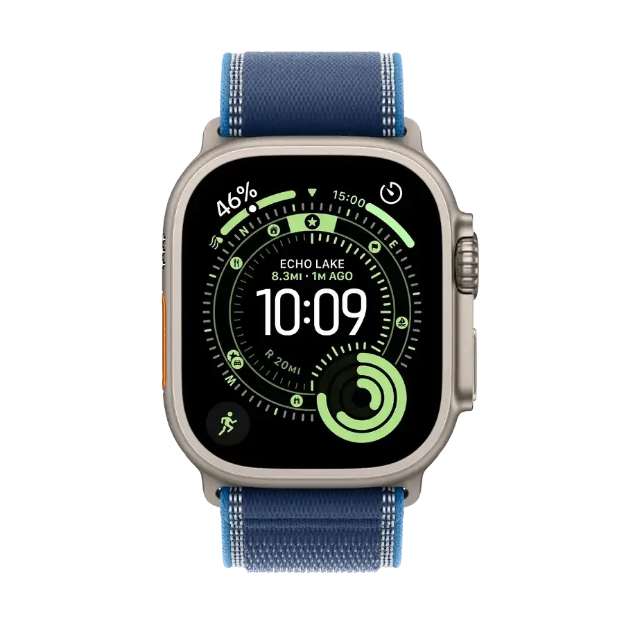Смарт-годинник Apple Watch Ultra 3, Blue/Bright Blue Trail Loop, S/M, 49mm, Natural 2