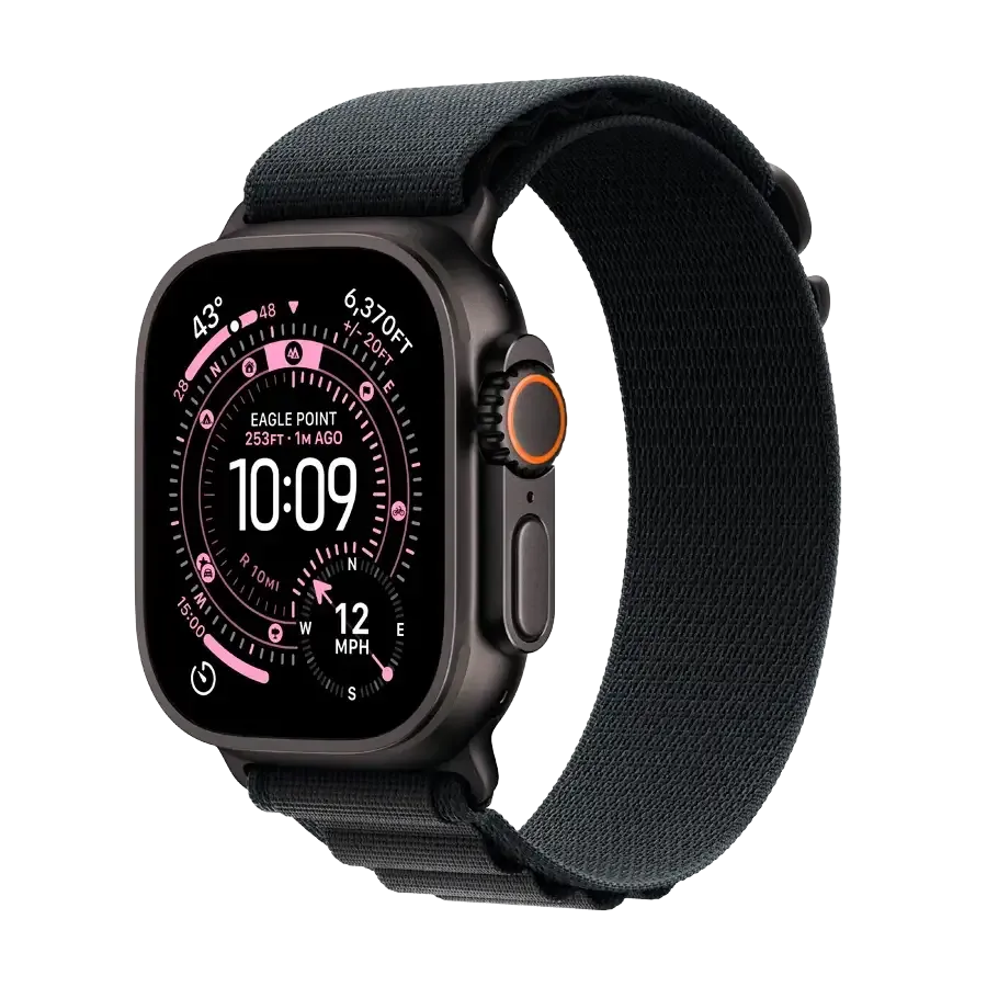 Смарт-годинник Apple Watch Ultra 3, Black Alpine Loop, Розмір L, 49mm, Чорний