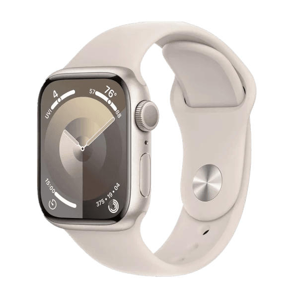 Смарт-годинник Apple Watch Series 9 GPS + Cellular 41mm Starlight Alu. Case w. Starlight Sport Band - S/M (MRHN3)