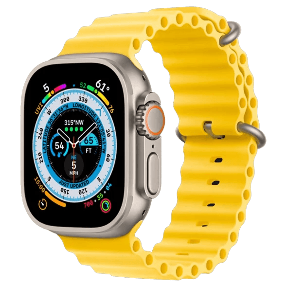 Смарт-годинник Apple Watch Ultra GPS + Cellular 49mm Titanium Case with Yellow Ocean Band (MNH93/MNHG3/MNHN3)