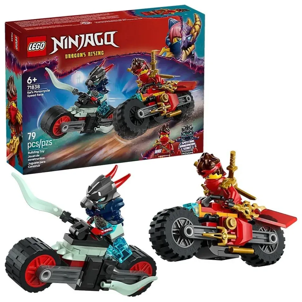Конструктор "Швидкісні гонки Кая на мотоциклі" LEGO 71838, 79 деталей