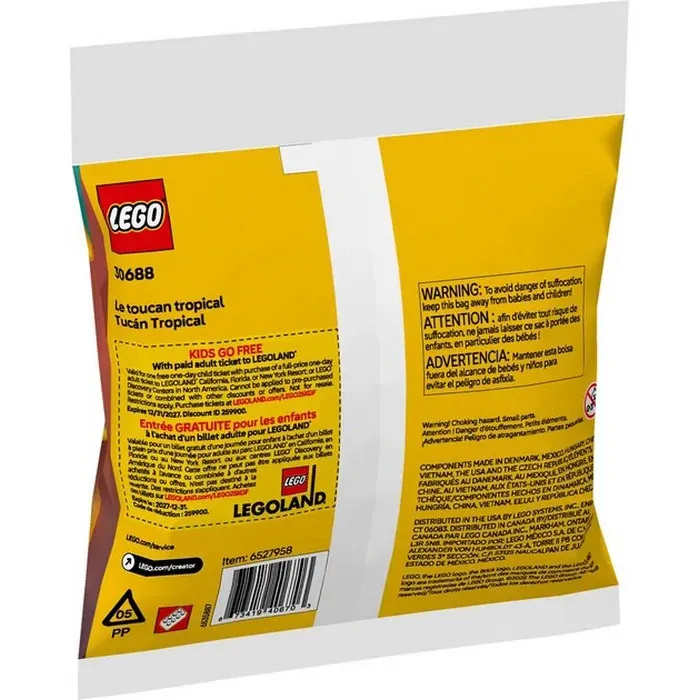 Конструктор Creator Тропічний тукан LEGO 30688, 59 деталей 3