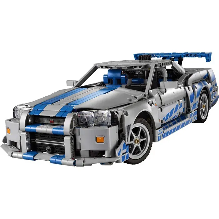Конструктор Technic Двойной форсаж Автомобиль Nissan Skyline GT-R (R34) LEGO 42210, 1410 деталей 2
