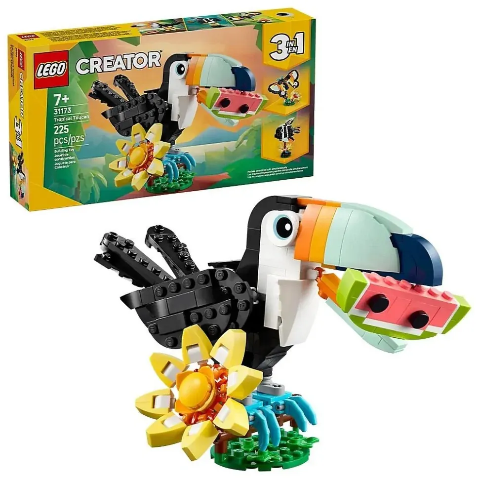 Конструктор "Дикі тварини: тропічний тукан" LEGO 31173, 225 деталей