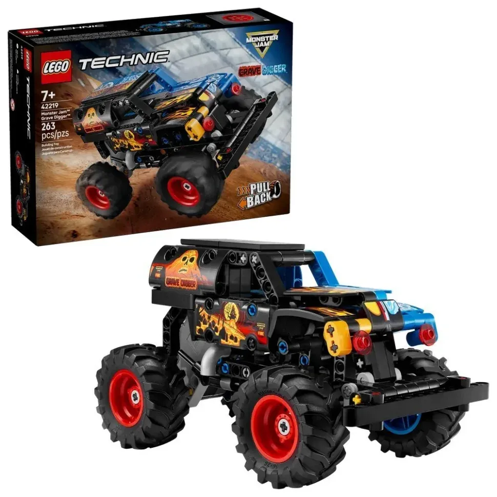 Конструктор "Monster Jam Grave Digger Вогонь і лід" LEGO 42219, 263 деталі