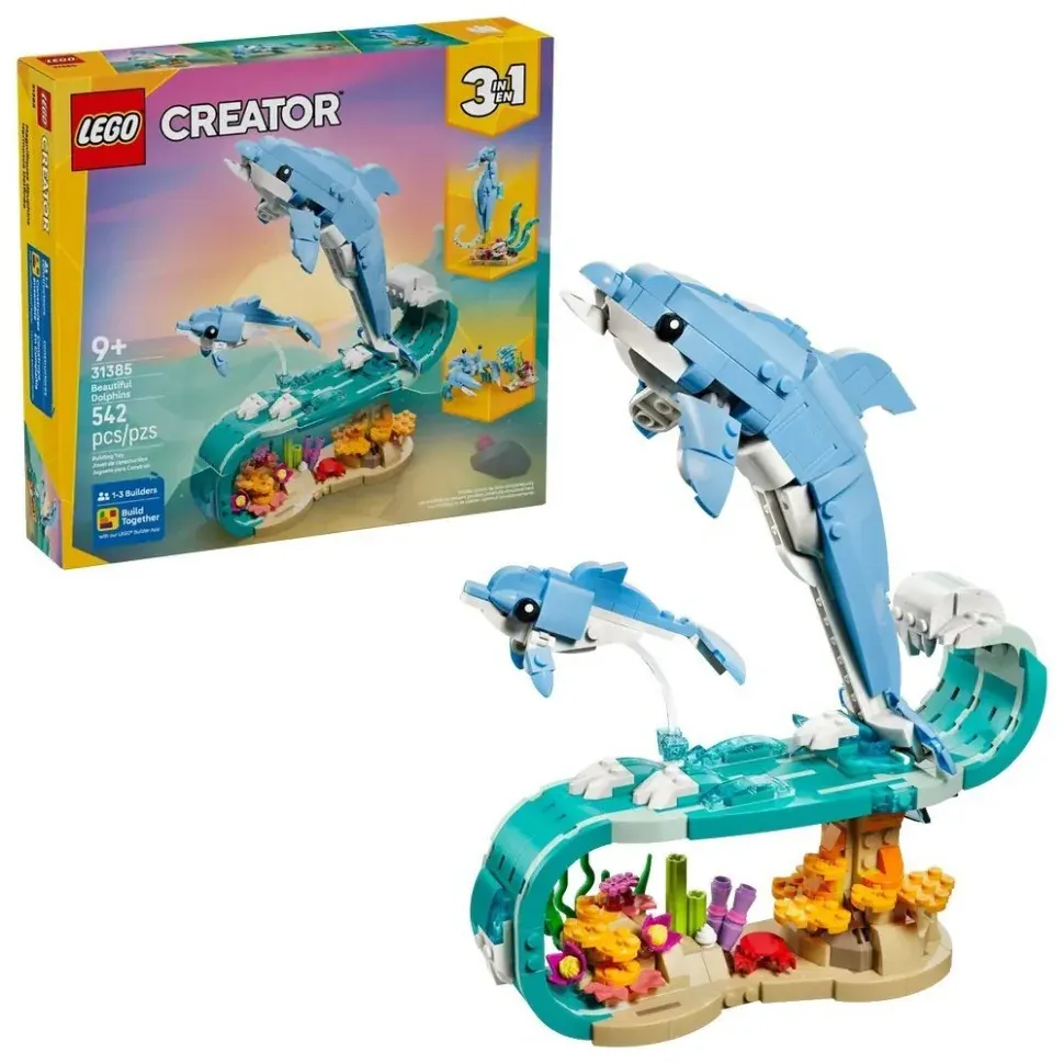Конструктор "Морські тварини: красиві дельфіни" LEGO 31385, 542 деталі