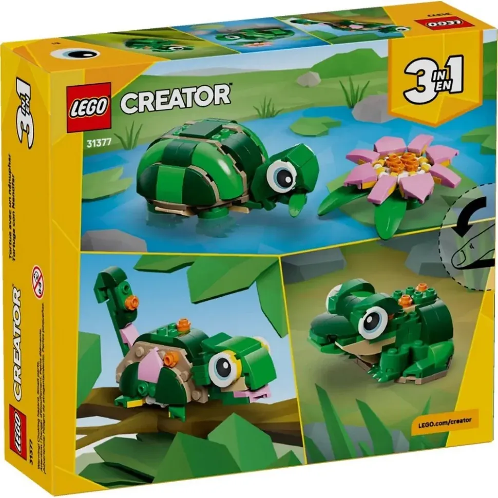 Конструктор "Черепаха з квіткою водяної лілії" LEGO 31377, 124 деталі 2