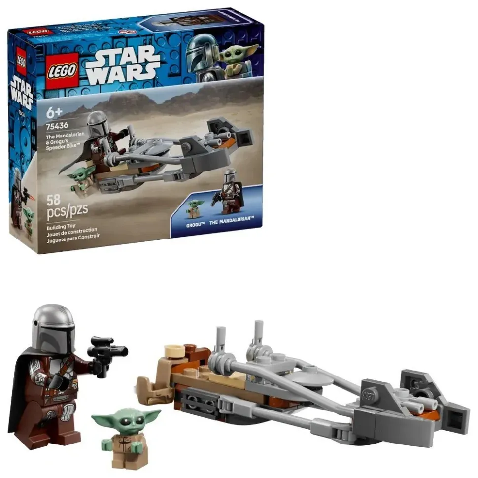 Конструктор "Швидкісний мотоцикл Мандалорця й Ґроґу" LEGO 75436, 58 деталей