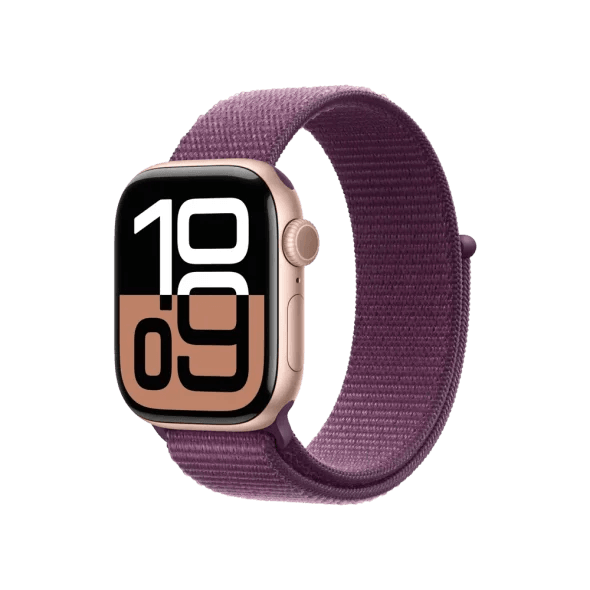 Смарт-годинник Apple Watch Series 10 GPS 46mm Rose Gold Aluminum Case w. Plum Sport Loop (MWWV3) 2