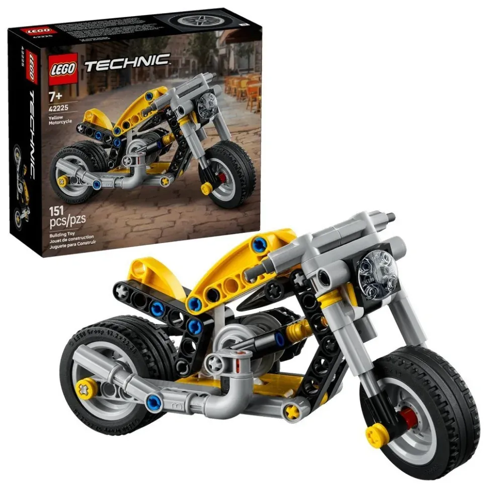 Конструктор Жовтий мотоцикл LEGO Technic 42225, 151 деталь