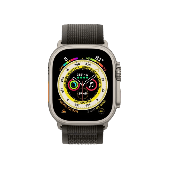 Смарт-годинник Apple Watch Ultra GPS + Cellular 49mm Titanium Case with Black/Gray Trail Loop - S/M (MQF43/MQFW3) 2