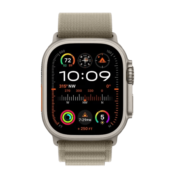 Смарт-годинник Apple Watch Ultra 2 GPS + Cellular 49mm Titanium Case with Olive Alpine Loop - Small (MREX3/MRFH3)