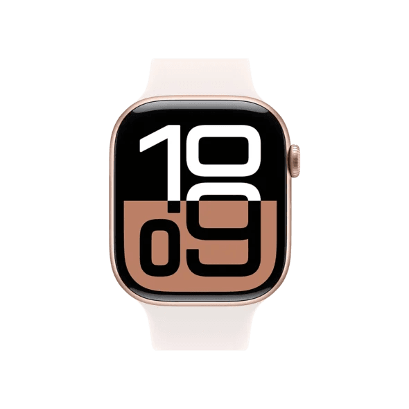 Смарт-годинник Apple Watch Series 10 GPS 42mm Rose Gold Alu. Case w. Light Blush Sport Band - M/L (MWWJ3)