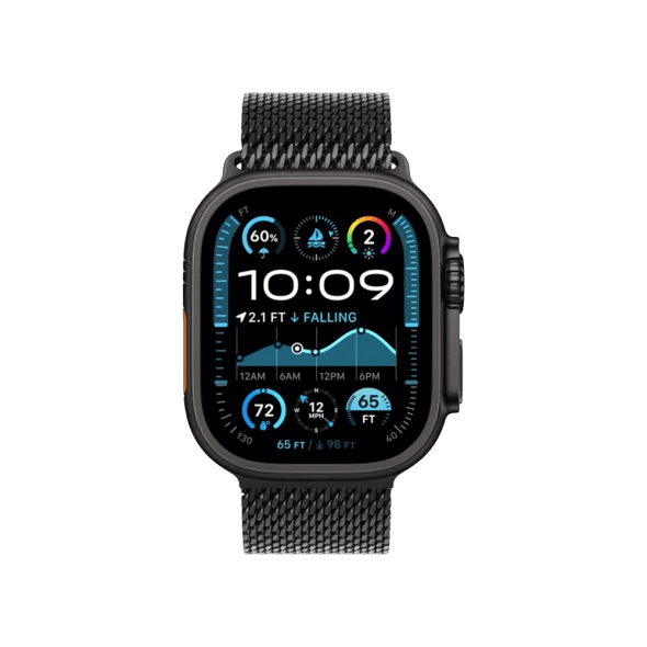 Смарт-годинник Apple Watch Ultra 2 GPS + Cellular 49mm Black Titanium Case w. Black Titanium Milanese Loop - S (MX4W3)