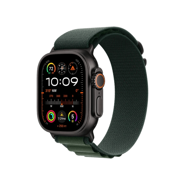 Смарт-годинник Apple Watch Ultra 2 GPS + Cellular 49mm Black Titan. Case w. Dark Green Alpine Loop - Medium (MX4R3) 2