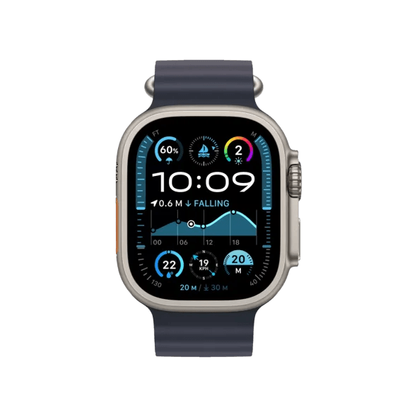 Смарт-годинник Apple Watch Ultra 2 GPS + Cellular 49mm Natural Titanium Case w. Navy Ocean Band (MX4D3)