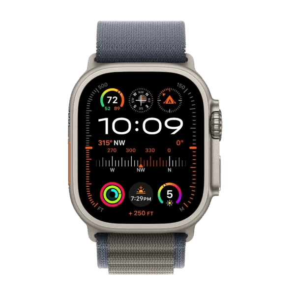 Смарт-годинник Apple Watch Ultra 2 GPS + Cellular 49mm Titanium Case with Blue Alpine Loop - Medium (MREP3/MRFC3)