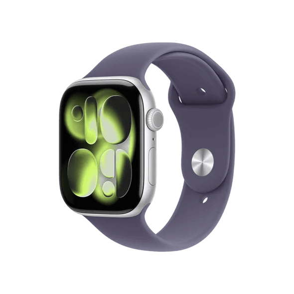 Смарт-годинник Apple Watch Series 11 GPS + Cellular 42mm Silver Alu. Case w. Purple Fog S. Band - M/L (MF8J4)