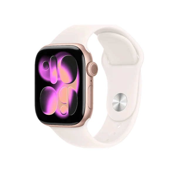 Смарт-годинник Apple Watch Series 11 GPS 46mm Rose Gold Alu. Case w. Light Blush S. Band - S/M (MEV64)
