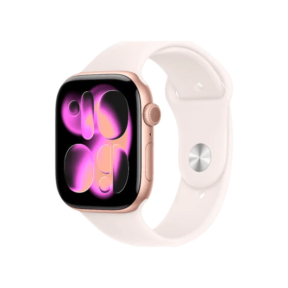 Смарт-годинник Apple Watch Series 11 GPS + Cellular 46mm Rose Gold Al. Case w. Light Blush Sport Band M/L (MFCJ4)