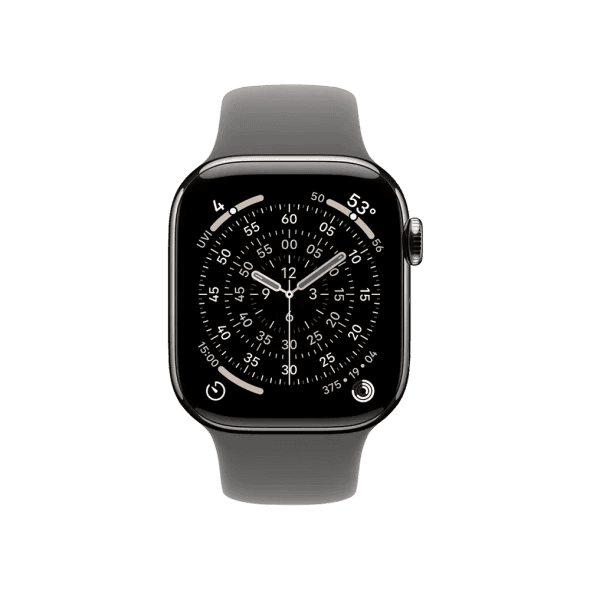 Смарт-годинник Apple Watch Series 11 GPS + Cellular 46mm Natural Tit. Case w. Stone Gray Sport Band - S/M (MFCW4) 2