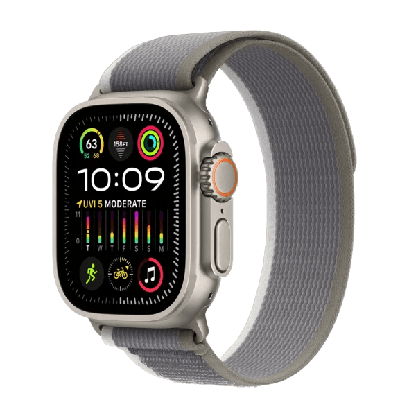 Смарт-годинник Apple Watch Ultra 2 GPS + Cellular 49mm Titanium Case with Green/Gray Trail Loop - S/M (MRF33) 2