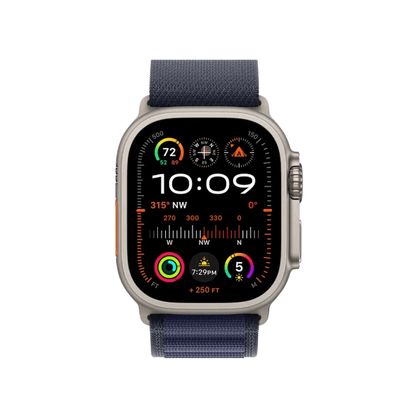 Смарт-годинник Apple Watch Ultra 2 GPS + Cellular 49mm Natural Titan. Case w. Navy Alpine Loop - Small (MYT33+MXMX3)