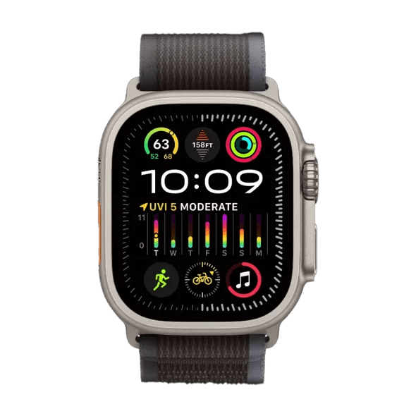 Смарт-годинник Apple Watch Ultra 2 GPS + Cellular 49mm Titanium Case with Blue/Black Trail Loop - S/M (MRF53)