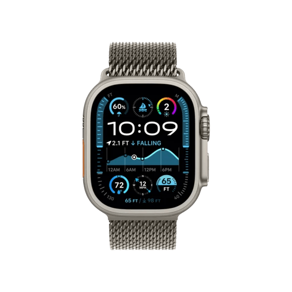 Смарт-годинник Apple Watch Ultra 2 GPS + Cellular 49mm Natural Titanium Case w. N. Titanium Milanese Loop - S (MX4M3)