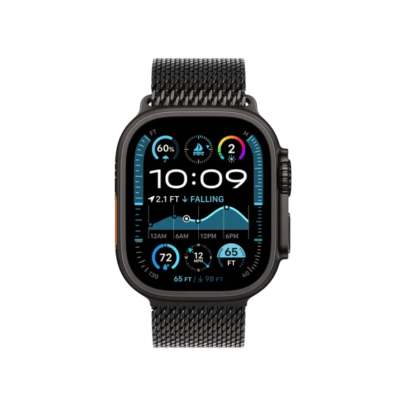 Смарт-годинник Apple Watch Ultra 2 GPS + Cellular 49mm Black Titan. Case w. Black Titanium Milanese Loop - Large (MYTC3)