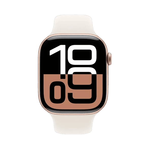 Смарт-годинник Apple Watch Series 10 GPS + Cellular 42mm Rose Gold Alu. Case w. Light Blush Sport Band - S/M (MWX93)