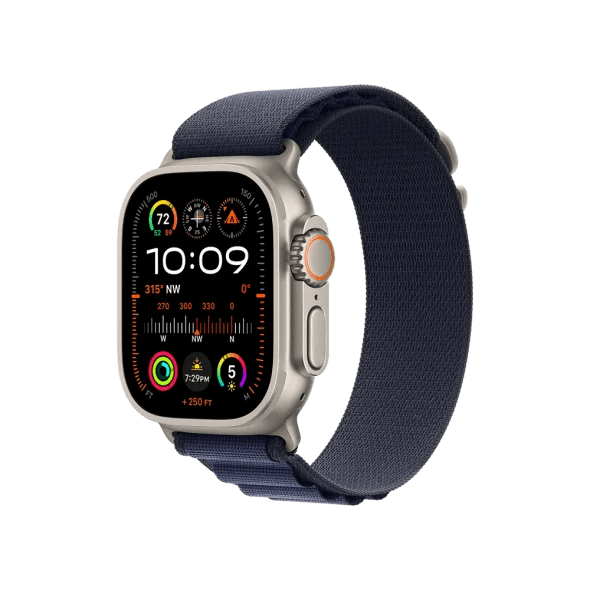 Смарт-годинник Apple Watch Ultra 2 GPS + Cellular 49mm Natural Titan. Case w. Navy Alpine Loop - Large (MYT33+MXN03) 2