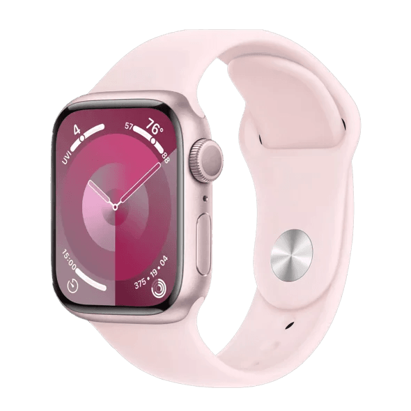Смарт-годинник Apple Watch Series 9 GPS + Cellular 41mm Pink Alu. Case w. Light Pink Sport Band - S/M (MRHY3)