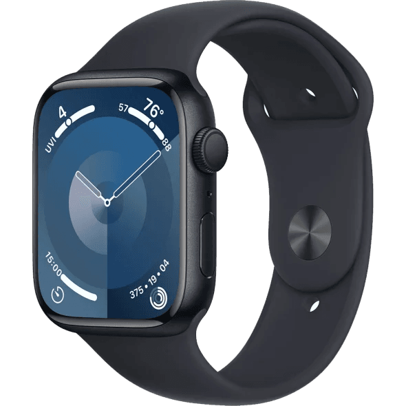 Смарт-годинник Apple Watch Series 9 GPS 45mm Midnight Aluminum Case w. Midnight S. Band - M/L (MR9A3)