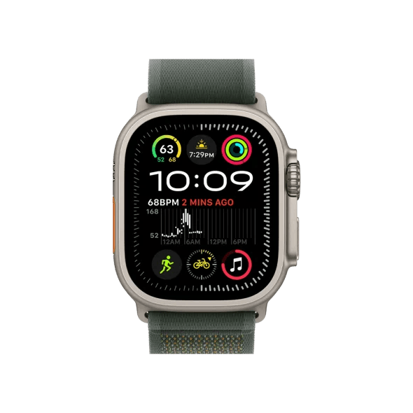 Смарт-годинник Apple Watch Ultra 2 GPS + Cellular 49mm Natural Titan. Case w. Green Trail Loop - S/M (MYT73+MXTN3)