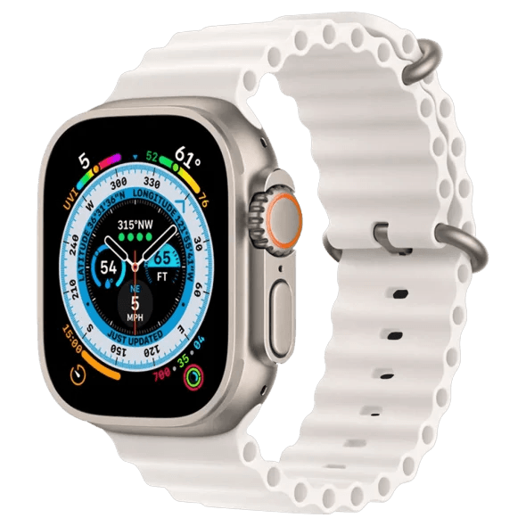 Смарт-годинник Apple Watch Ultra GPS + Cellular 49mm Titanium Case with White Ocean Band (MNH83/MNHF3)