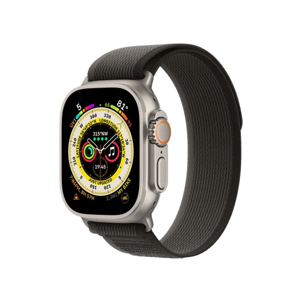 Смарт-годинник Apple Watch Ultra GPS + Cellular 49mm Titanium Case with Black/Gray Trail Loop - S/M (MQF43/MQFW3)