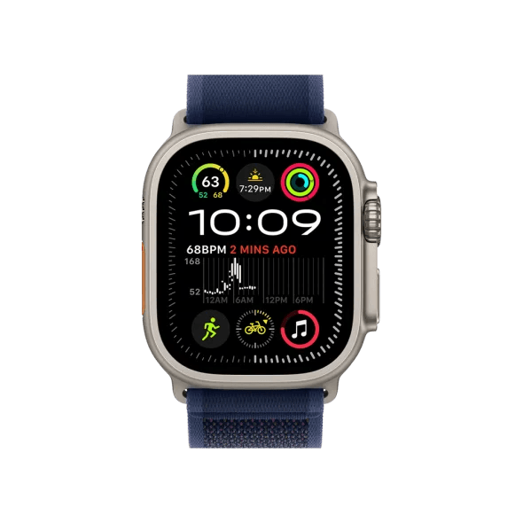 Смарт-годинник Apple Watch Ultra 2 GPS + Cellular 49mm Natural Titan. Case w. Blue Trail Loop - M/L (MX4L3)